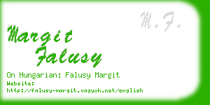 margit falusy business card